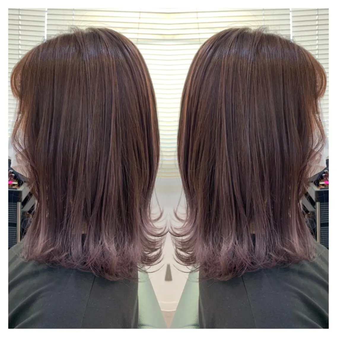 ミディアム カラー カット ヘアカラー トリートメント 村山 茉衣のヘアスタイル