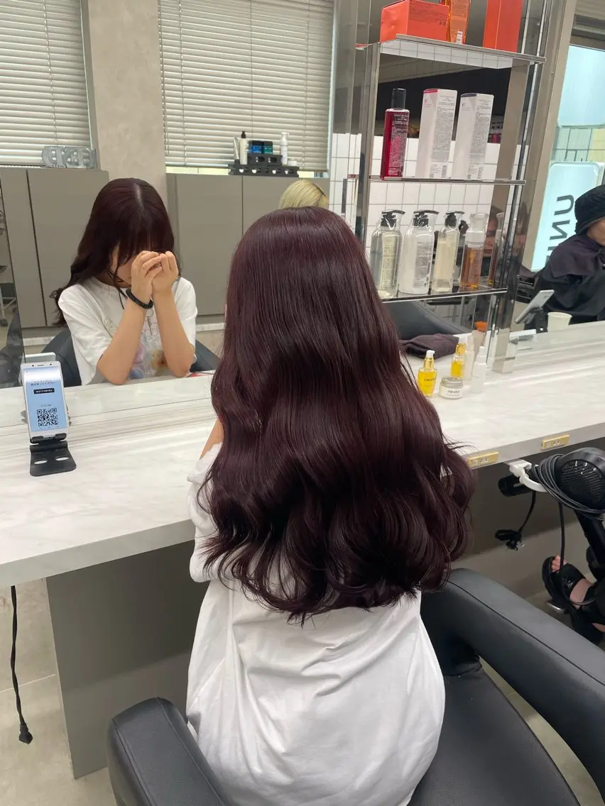 ロング カラー ヘアアレンジ ヘアカラー トリートメント ヘアセット 💗横浜美容室 💗HARUNAのヘアスタイル