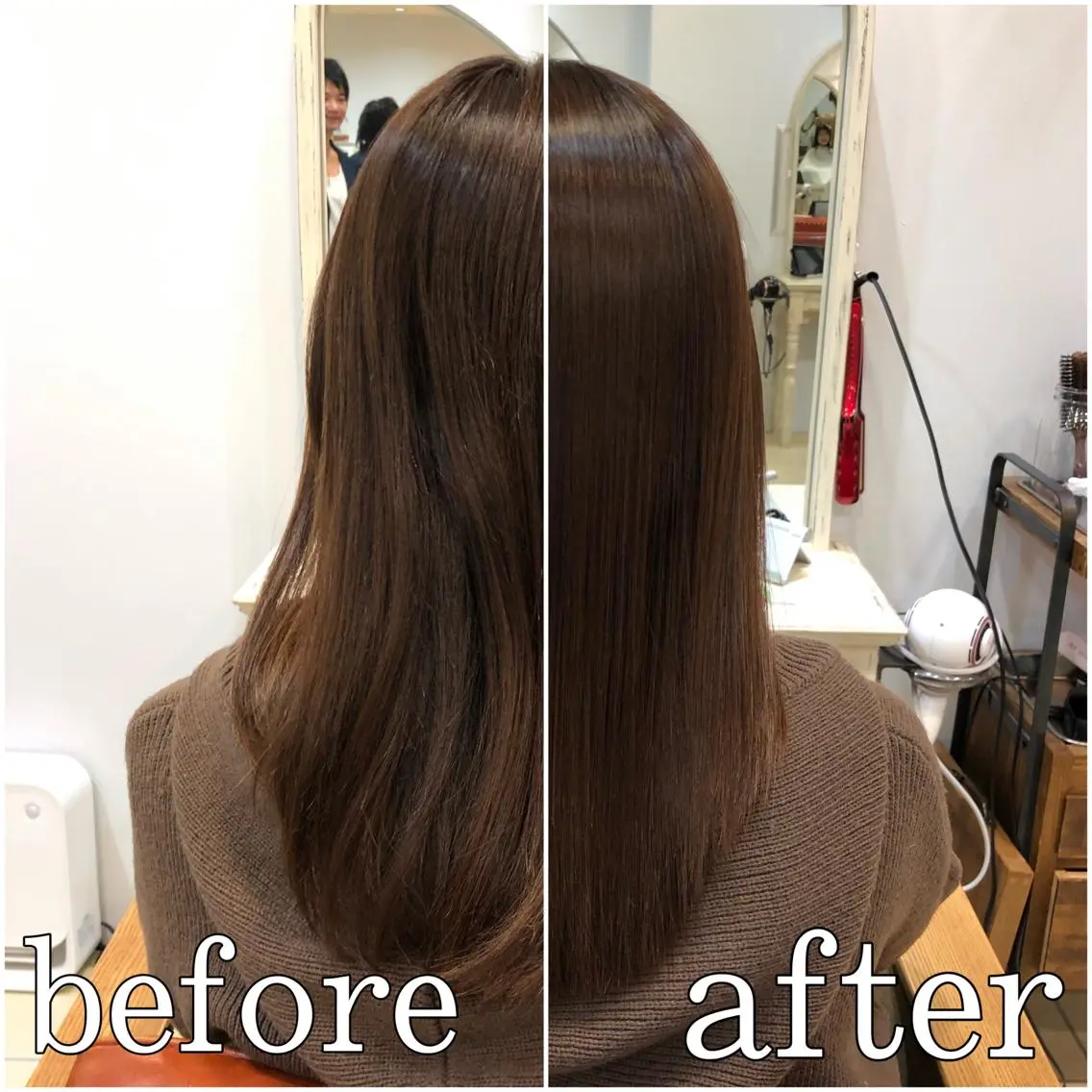 セミロング トリートメント 酸熱トリートメント \脱・うねり& 広がり/gite菊のヘアスタイル