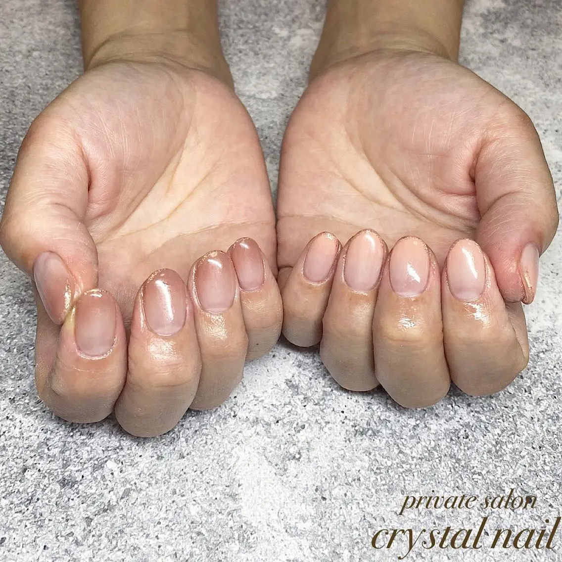 ネイル フレンチネイル グラデーション Crystal Nailのネイルデザイン
