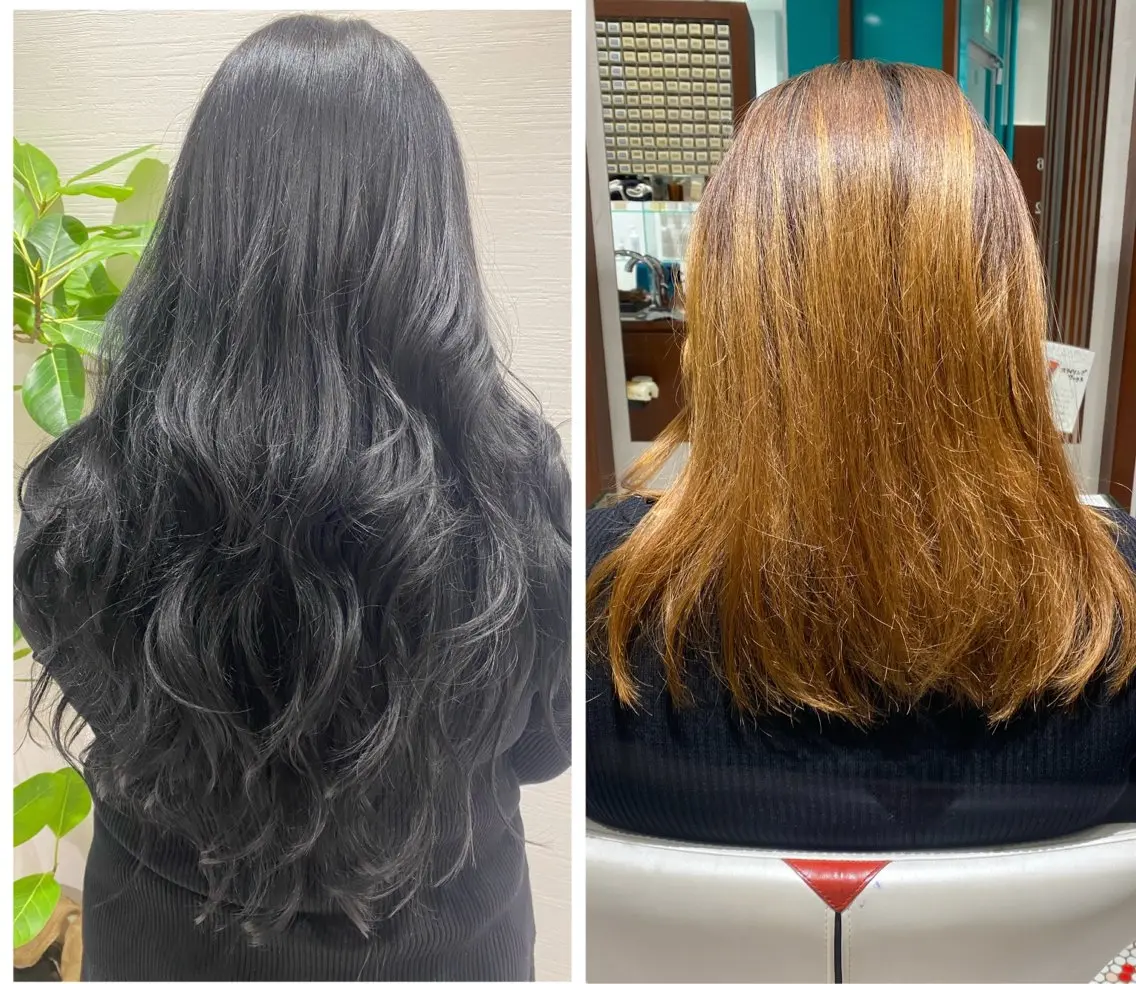 カット➕全体カラー➕トリートメント➕シールエクステ80本🧡ナチュラルカラー限定の写真