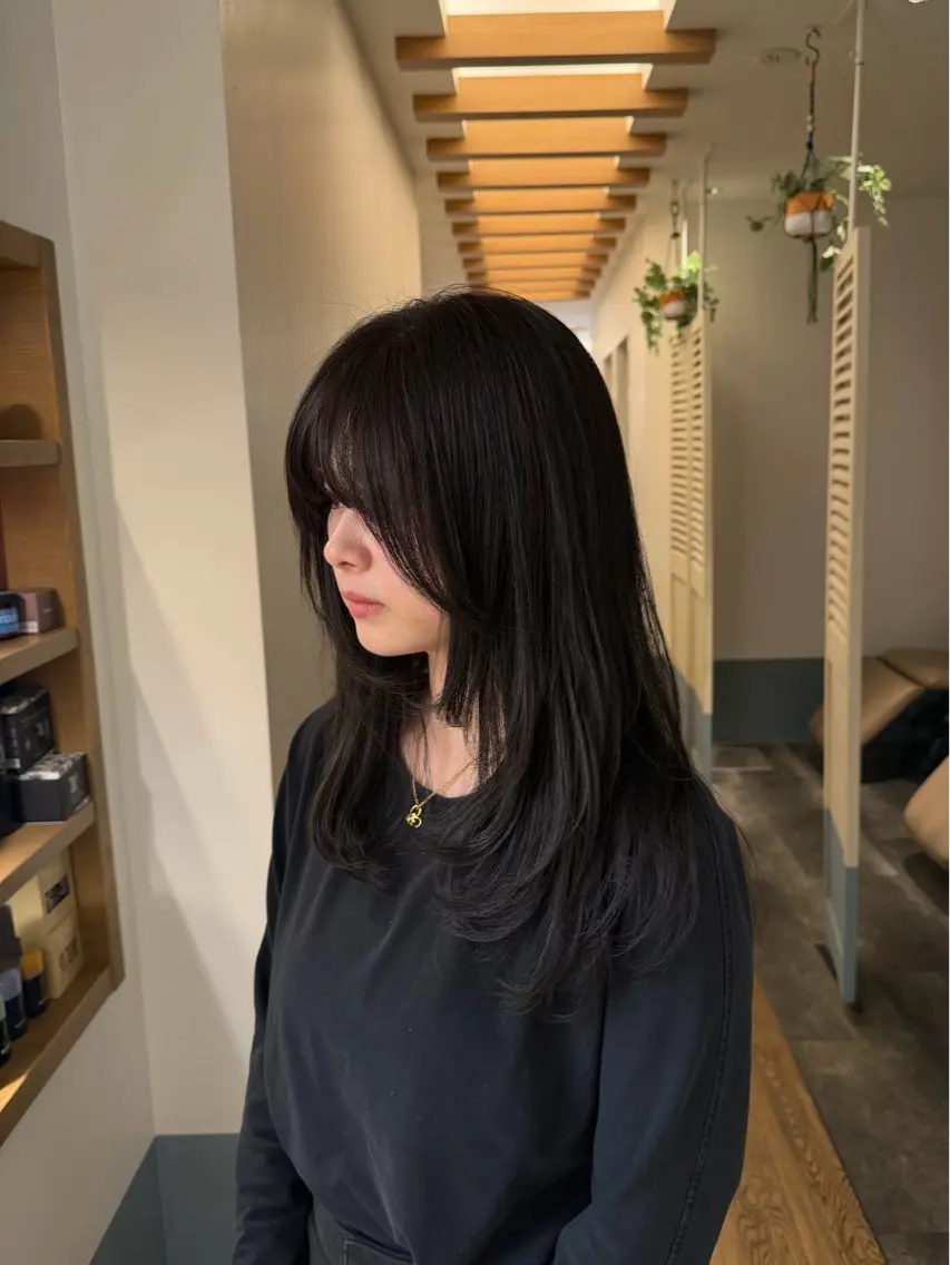 セミロング ヘアカラー FUJIIKANON /パーマモデル募集中のヘアスタイル