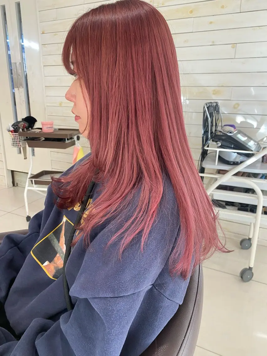 ロング カラー カット ヘアカラー トリートメント riho/レイヤー/ ハイトーン/ブリーチのヘアスタイル
