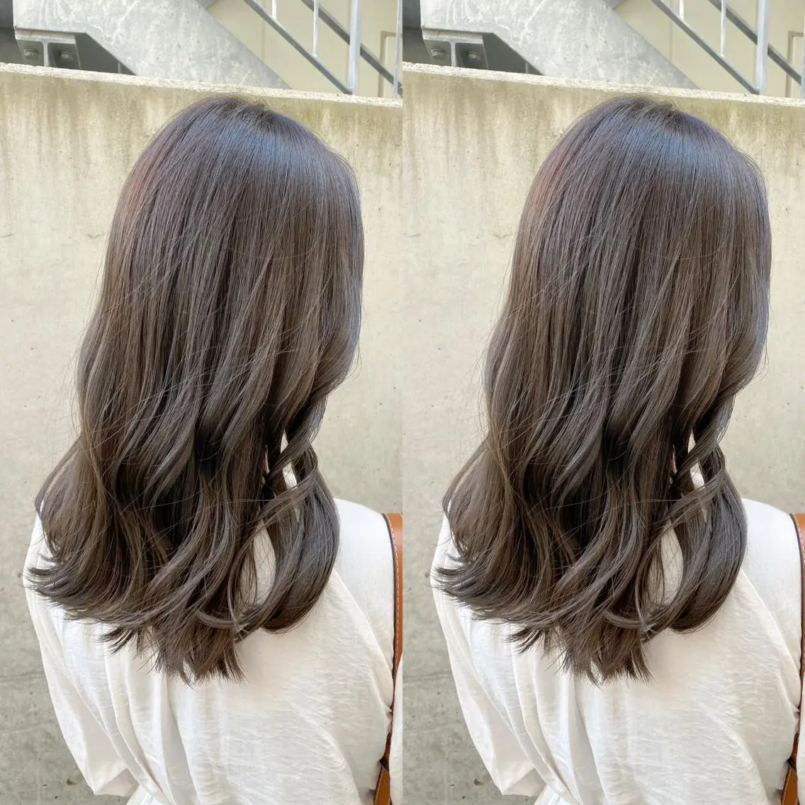 ミディアム カット ヘアカラー トリートメント レイヤーカット /透明感カラー西田のヘアスタイル
