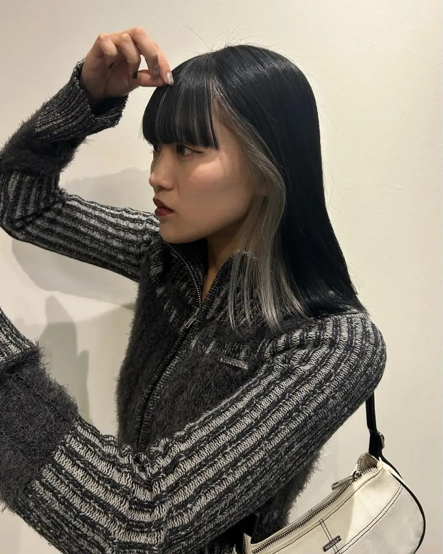 ミディアム カラー ヘアカラー 田中 遥陽のヘアスタイル
