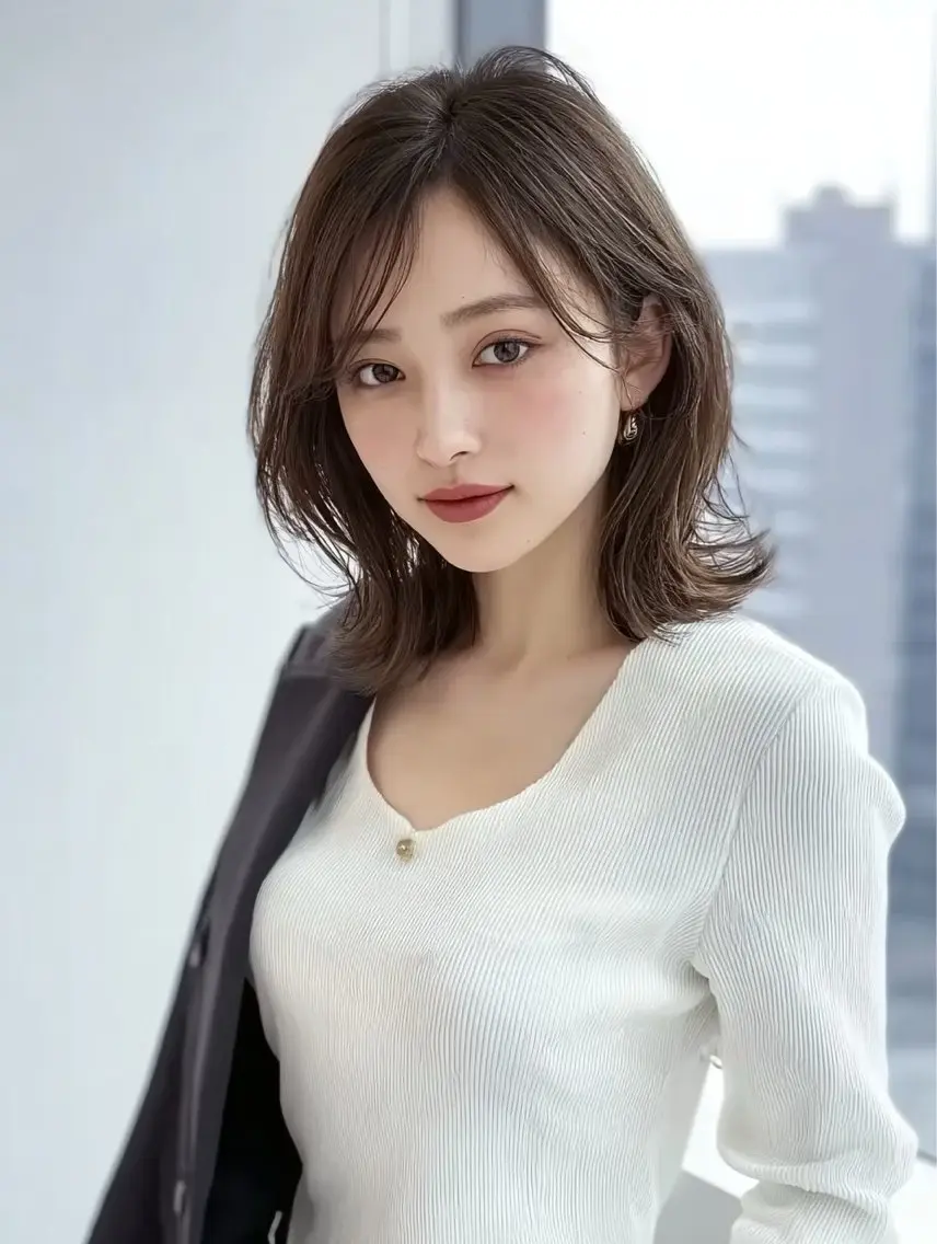 ミディアム 江川 輝星のヘアスタイル