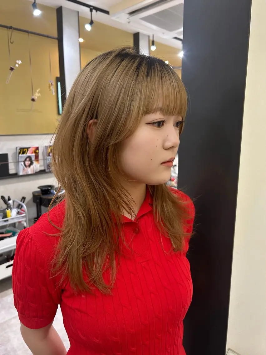 ロング ハッシュカット カット トリートメント hubhair レイヤー/透明感のヘアスタイル