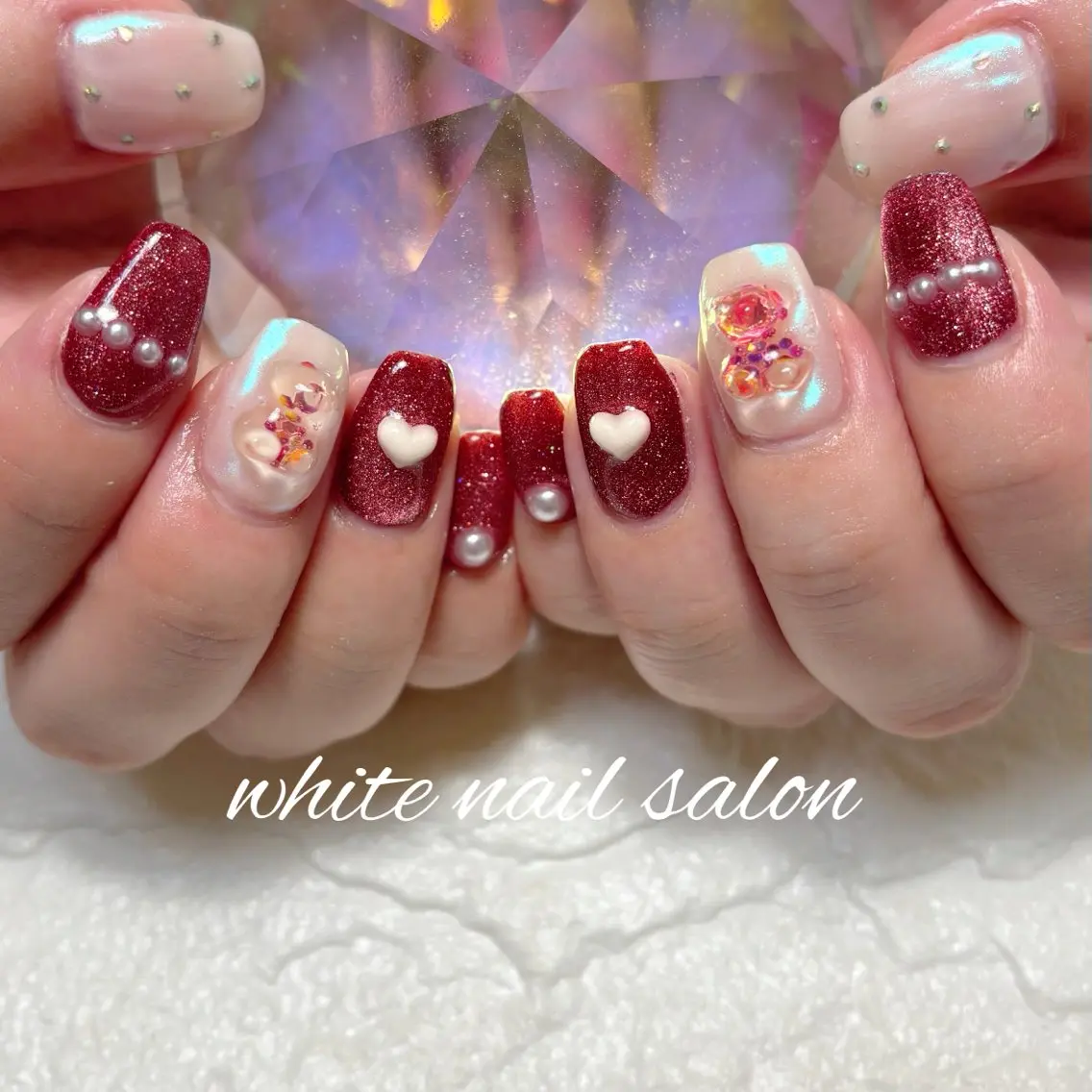 ネイル フットネイル ハンドネイル white nail salonのネイルデザイン