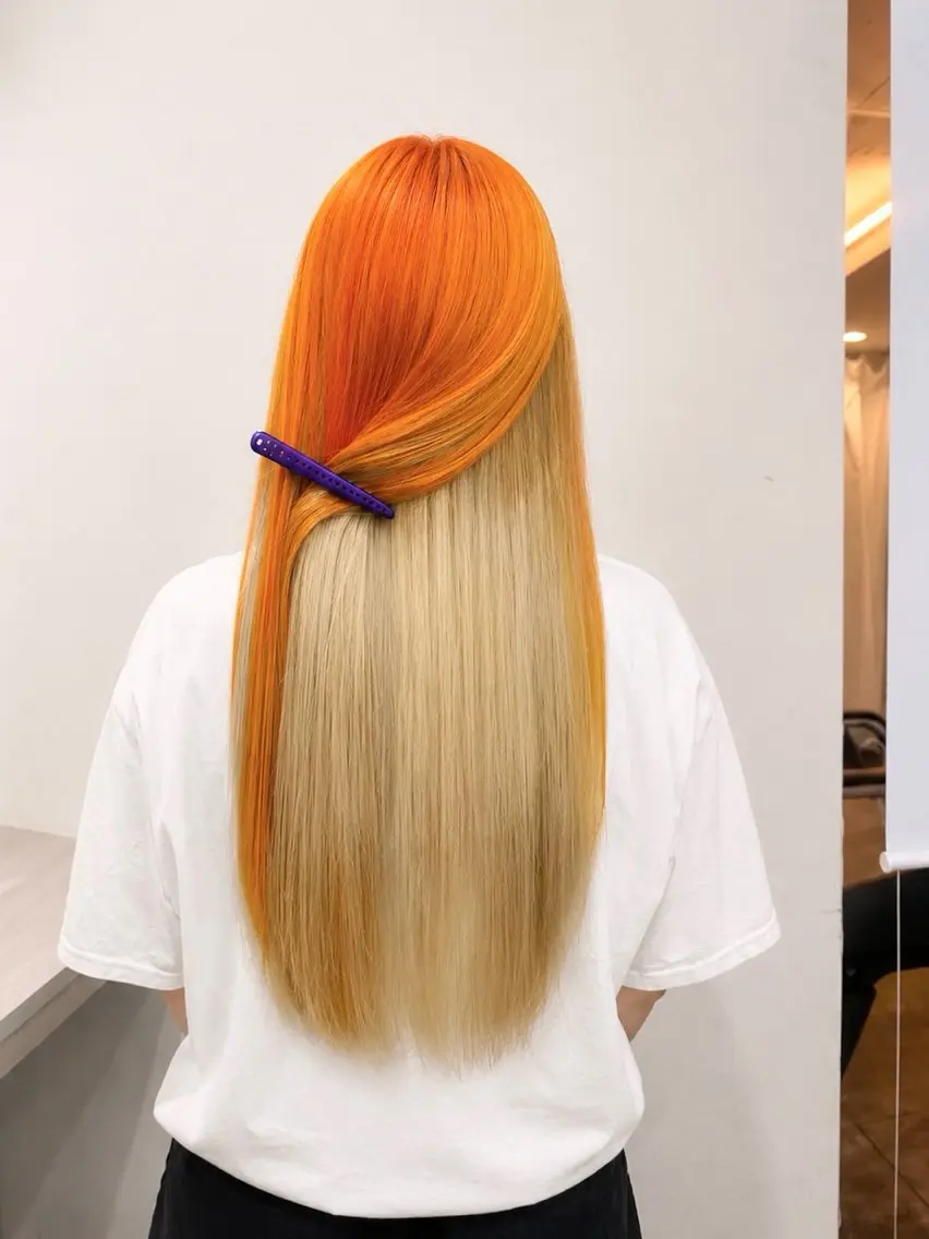 ロング ヘアカラー SA KIのヘアスタイル