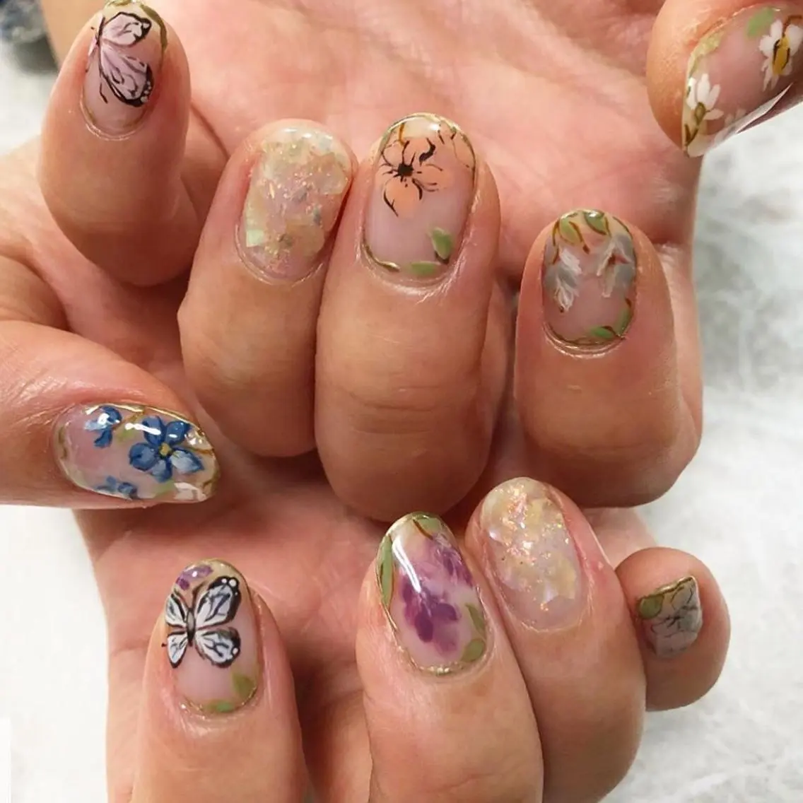 ネイル フラワーネイル ジェルネイル thrush nailsのネイルデザイン