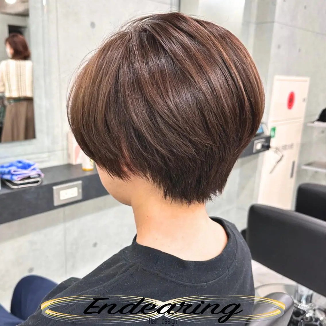 ショート ショートボブ ボブ レイヤーカット ショートヘア 小顔カット カット ヘアカラー Endearing 銀座/YOKOのヘアスタイル