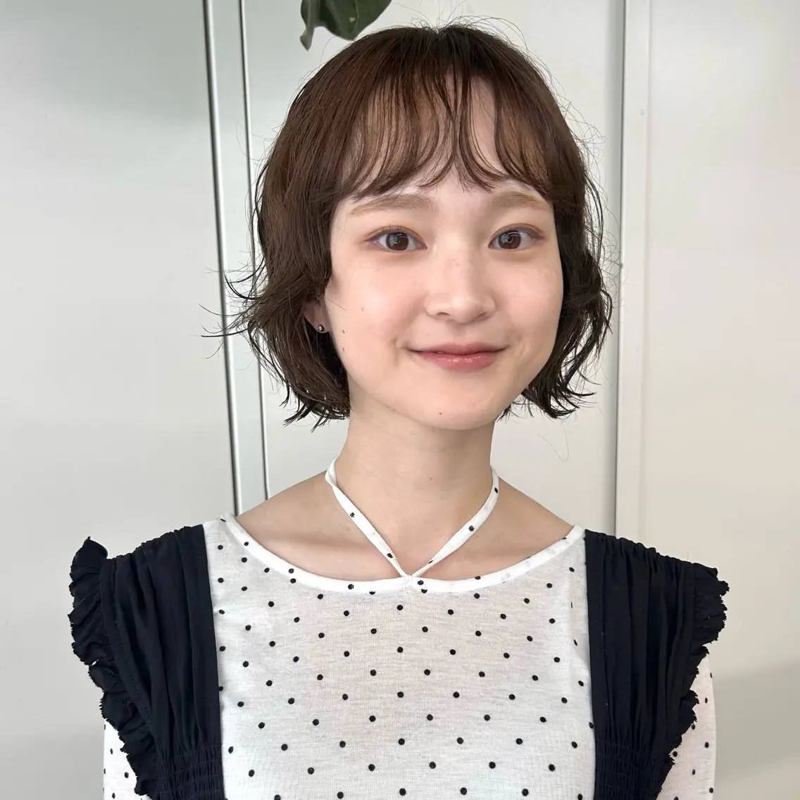 ショート カラー パーマ ブラウンカラー 透明感カラー ボブ カット ヘアカラー パーマ 伊藤ほのか/柔らかパ ーマ/ダブルカラーのヘアスタイル