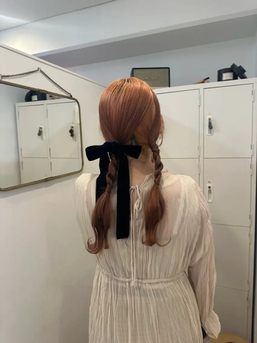 ロング カラー カット ヘアカラー トリートメント 梅田/柔らかカラー/ オオハシ リナコのヘアスタイル