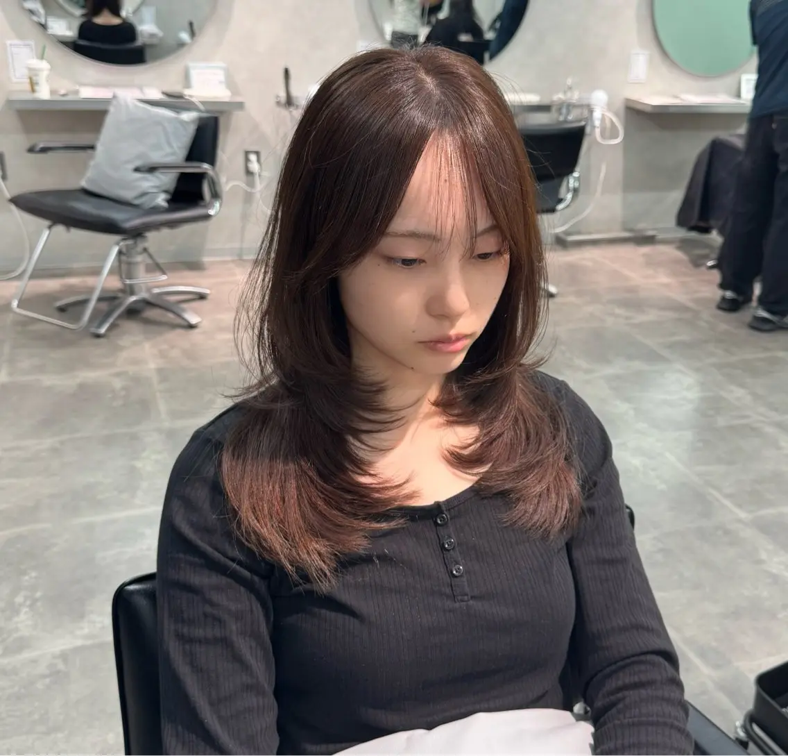 ロング カット ヘアカラー 韓国特化🇰🇷千葉 /レイヤーカット竜生のヘアスタイル