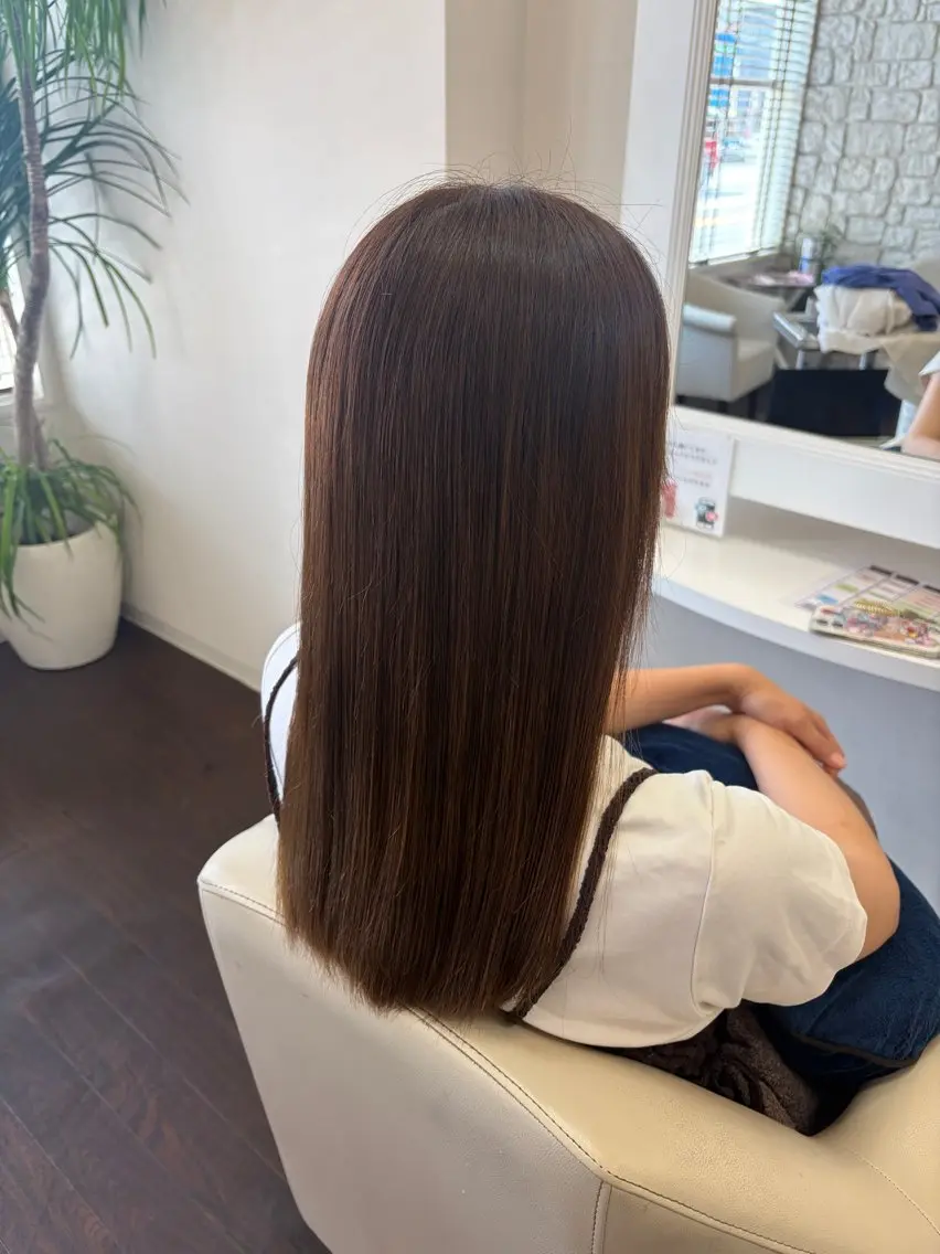 ロング ヘアカラー トリートメント 秋山 麗奈のヘアスタイル