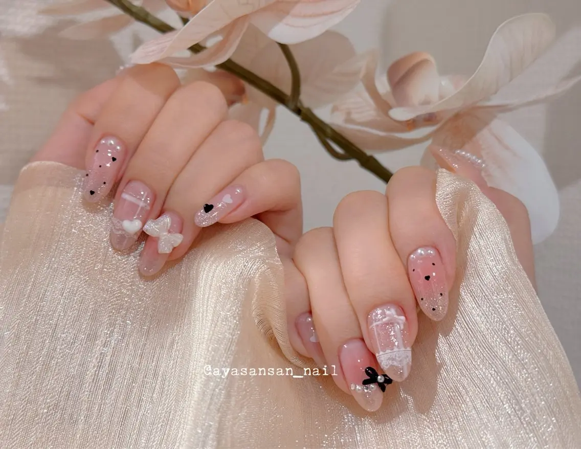 ネイル ハンドネイル ハンドケア あや✨🌸長さだし カワイイ系ピンク専門のネイルデザイン