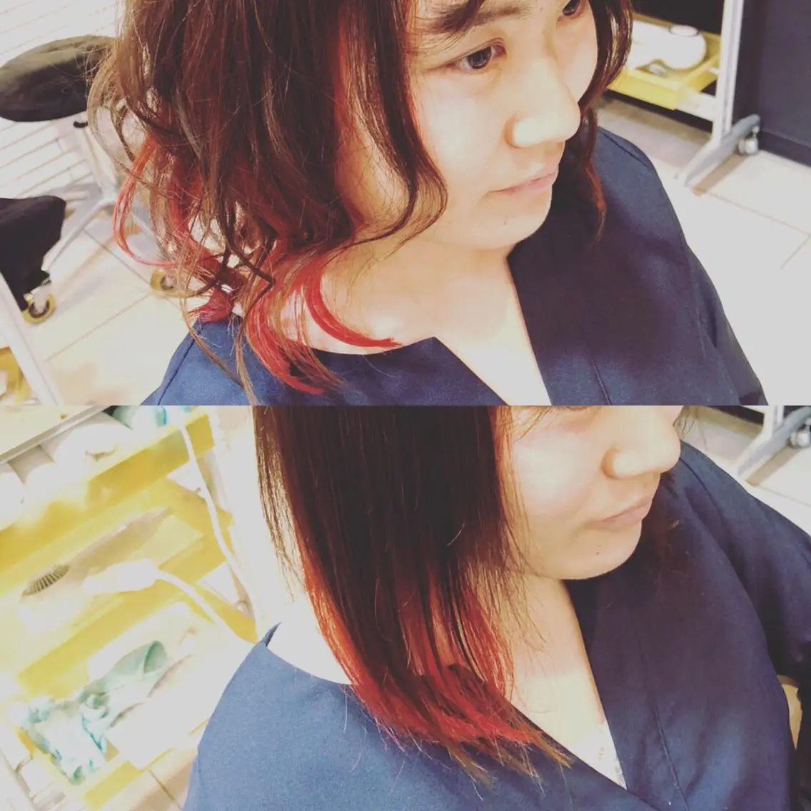ミディアム カラー ブリーチ ヘアカラー 金村 綾芽のヘアスタイル