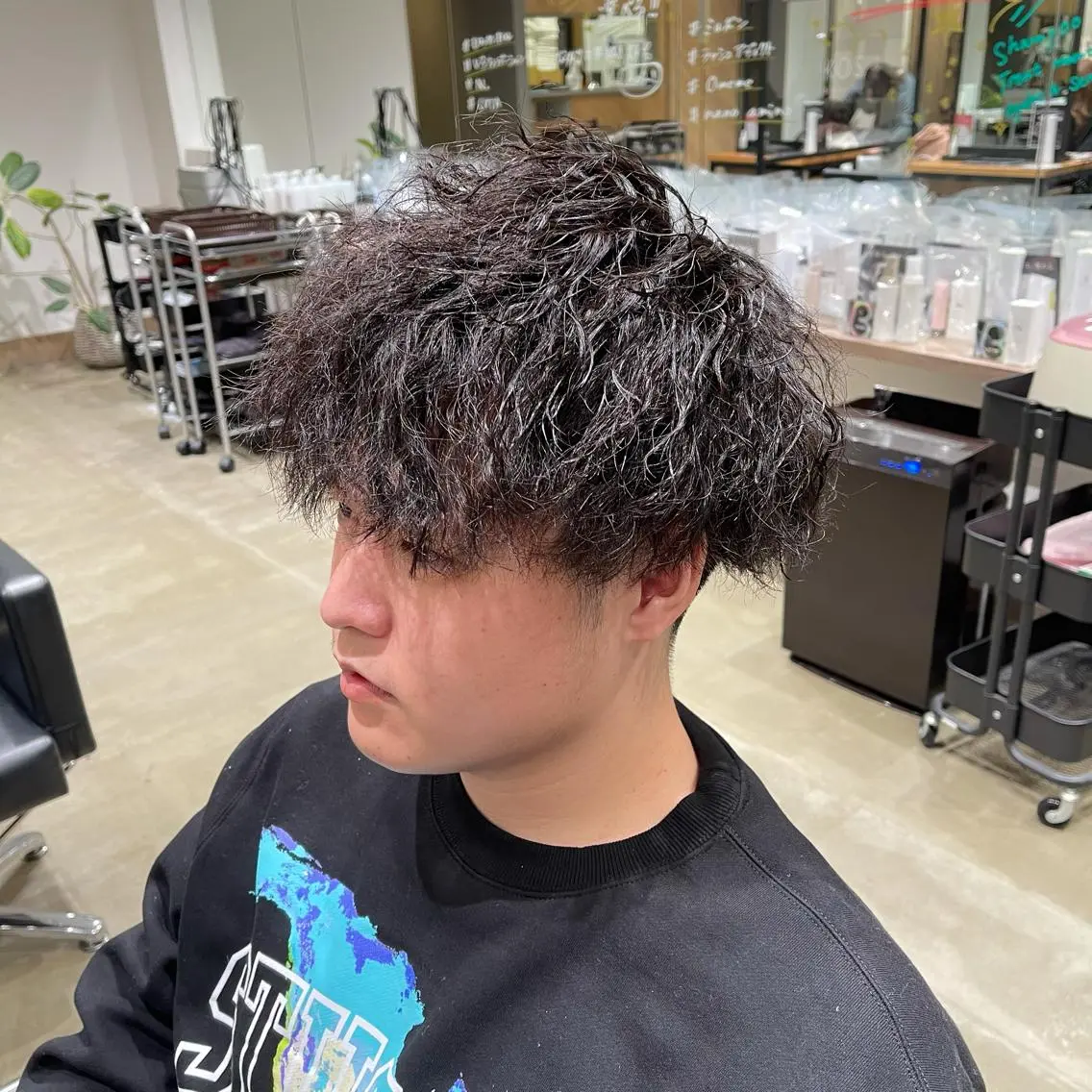 ショート パーマ メンズ メンズパーマ メンズツイストパーマ ツイストパーマ 🔥メンズ専門🔥 永長　涼のヘアスタイル