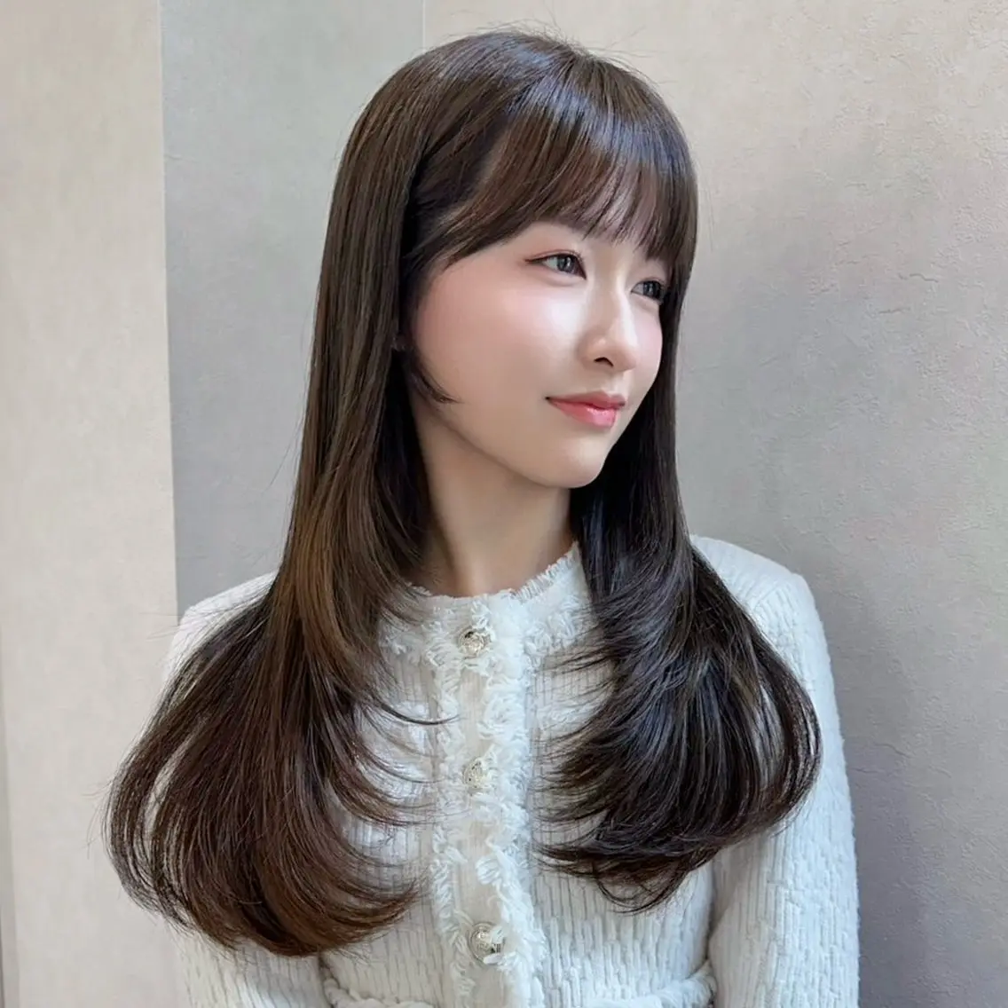 ロング カラー ブラウンカラー ナチュラルブラウン 井原 涼太のヘアスタイル