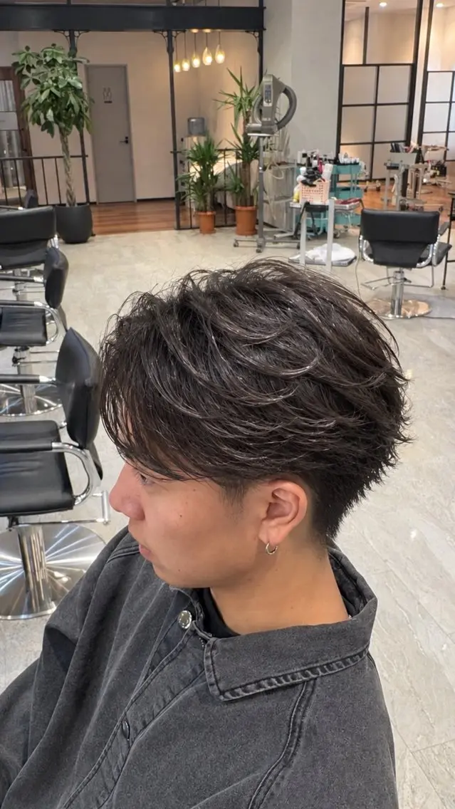 パーマ メンズ フェザーパーマ メンズパーマ カット パーマ トリートメント サッカー美容師/ メンズ/haruのヘアスタイル