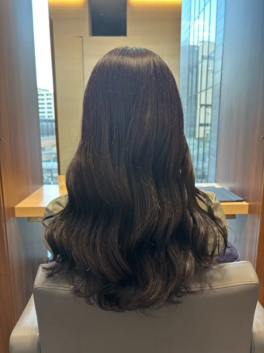 ロング カラー ヘアカラー トリートメント 本堂 美聖のヘアスタイル