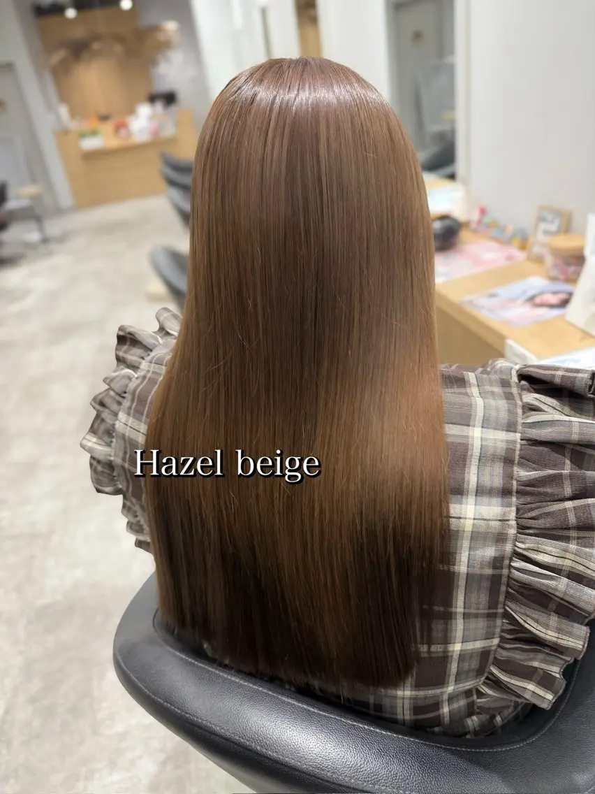 ロング カラー ベージュカラー ブリーチ ヘアカラー トリートメント 巻ける髪質改善🫧ハ イライト/永田汰伊智のヘアスタイル