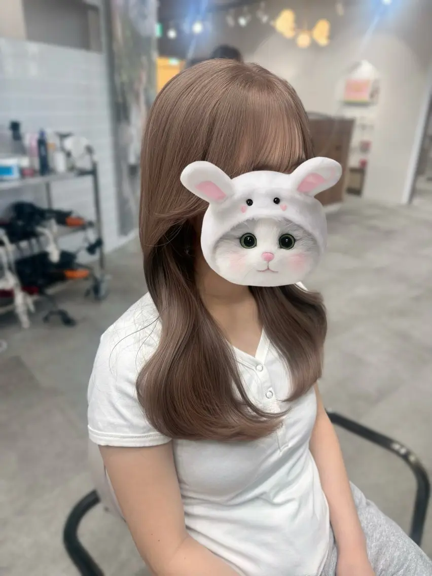 ロング カラー 韓国風ヘア レイヤーカット カット ヘアカラー トリートメント レイヤーカット /顔周り/和奏︎♪のヘアスタイル