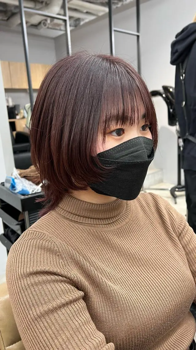 カット＋ブリーチ無しカラーの写真