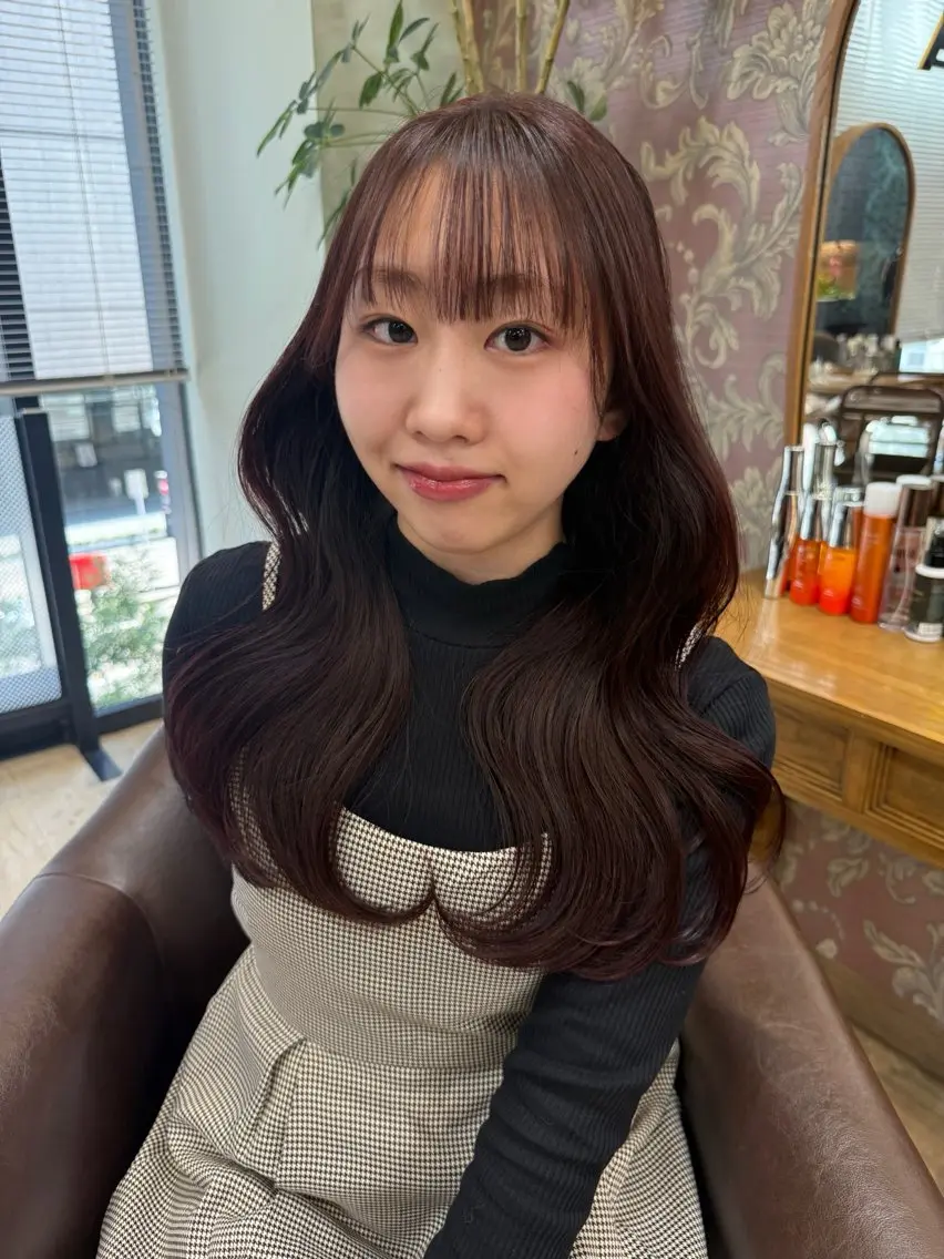 ロング カラー ヘアアレンジ ヘアカラー ヘアセット 玉川 莉瑚のヘアスタイル