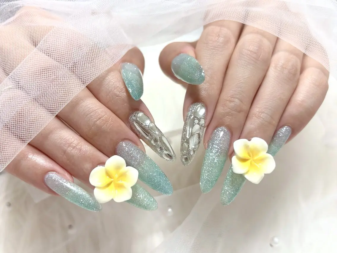 ネイル アートネイル フラッシュネイル ハンドネイル Ange nailのネイルデザイン