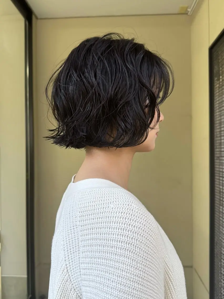 ショート パーマ カット パーマ 🫧ショートパーマ ボブパーマ🫧 糸瀬のヘアスタイル