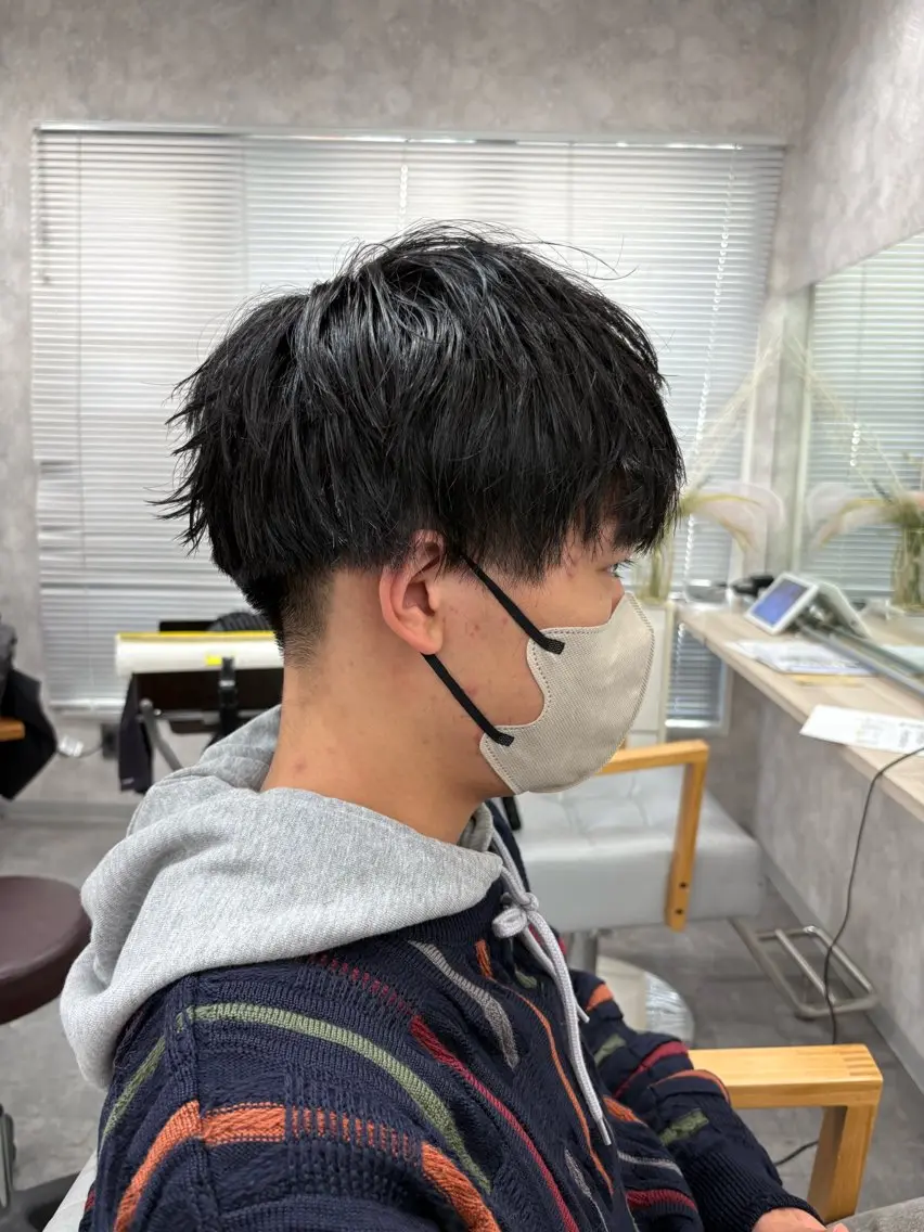 ミディアム メンズ カット ヘアセット 🔥最強メンズ特化/ パーマの達人🔥風見のヘアスタイル