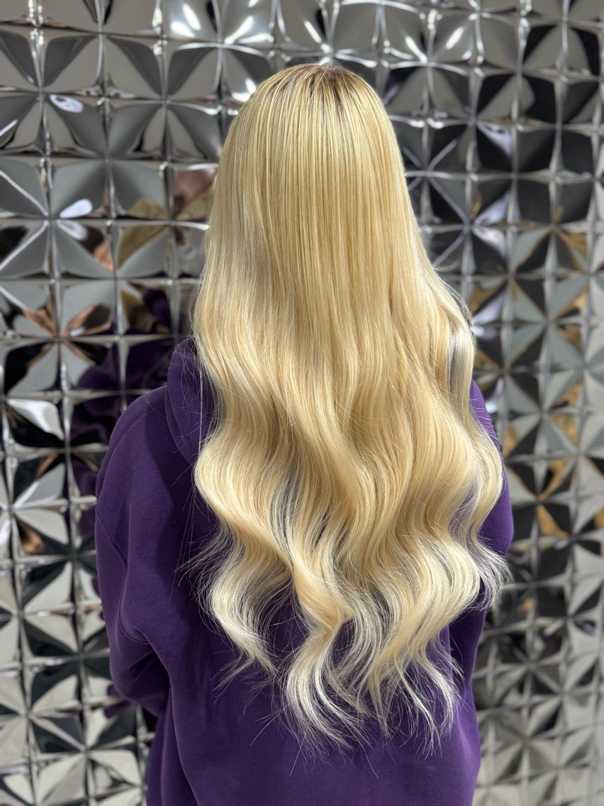 ロング エクステ ハイライト レイヤーカット Lovestasy 京都河原町店のヘアスタイル