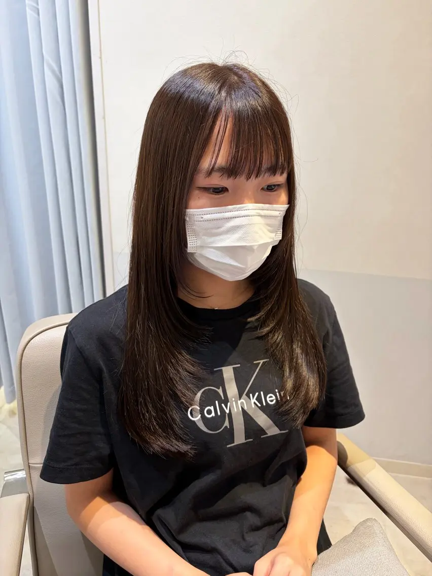 ロング カラー ロングレイヤー レイヤーカット ロング カット トリートメント 韓国ヘア•艶カラー 🌷薫のヘアスタイル