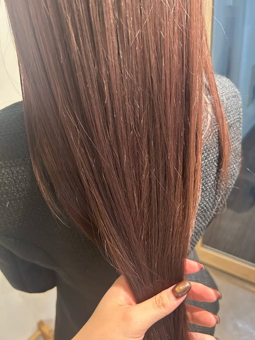 セミロング ピンクブラウン カット ヘアカラー トリートメント ボブ/レイヤー ナカミネアキナのヘアスタイル
