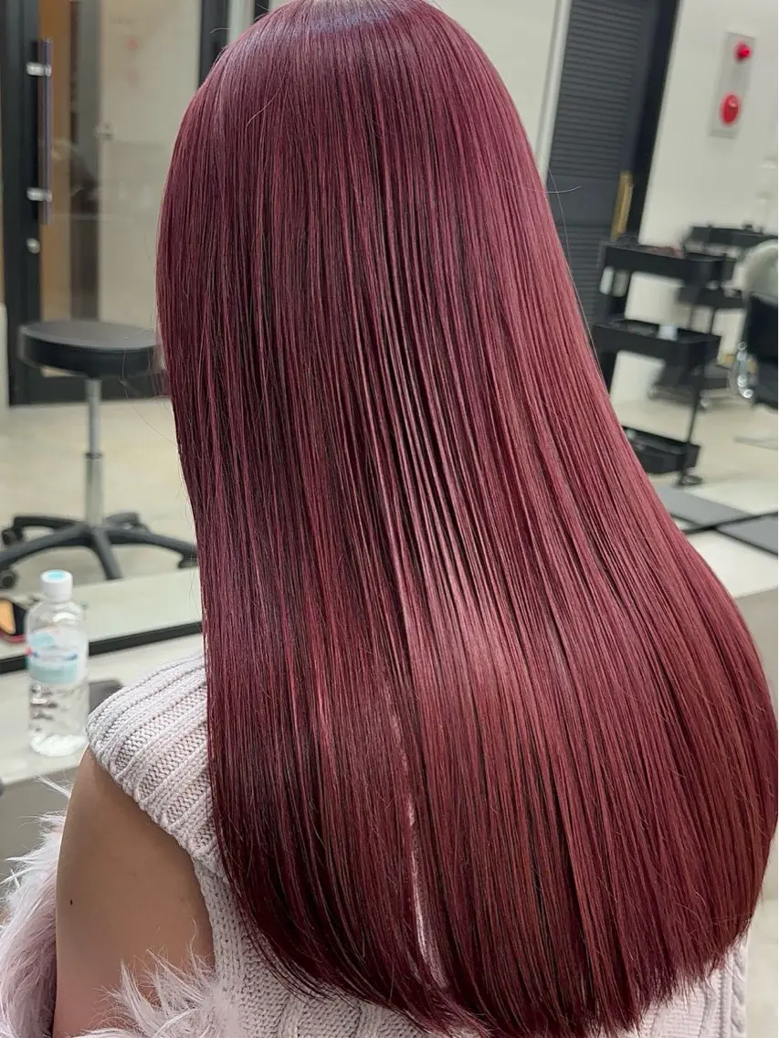 ロング 髪質改善 縮毛矯正 トリートメント 酸熱トリートメント カラーモデル募集 🤍momoha🤍のヘアスタイル
