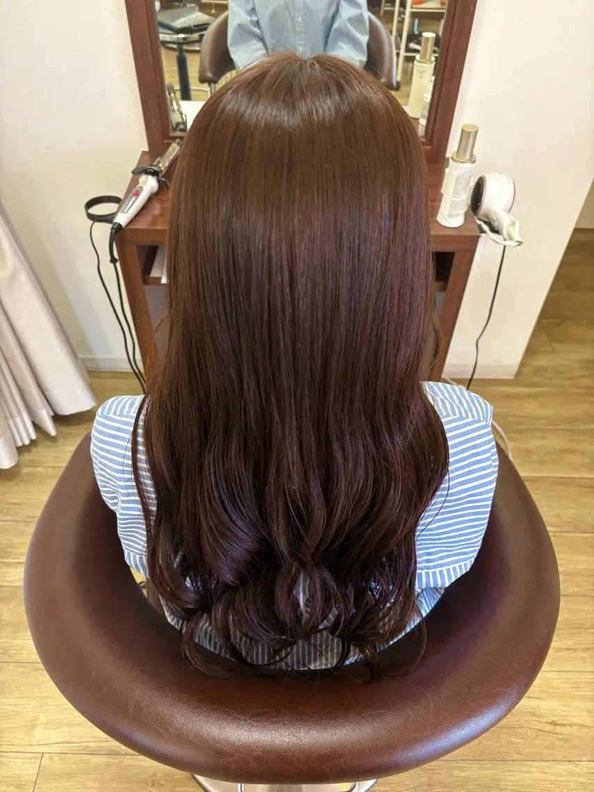 ロング カラー ブラウンカラー 加藤 七夕奈のヘアスタイル