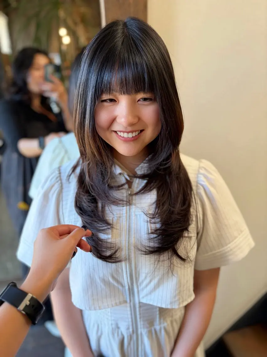 ロング 石崎 美帆のヘアスタイル