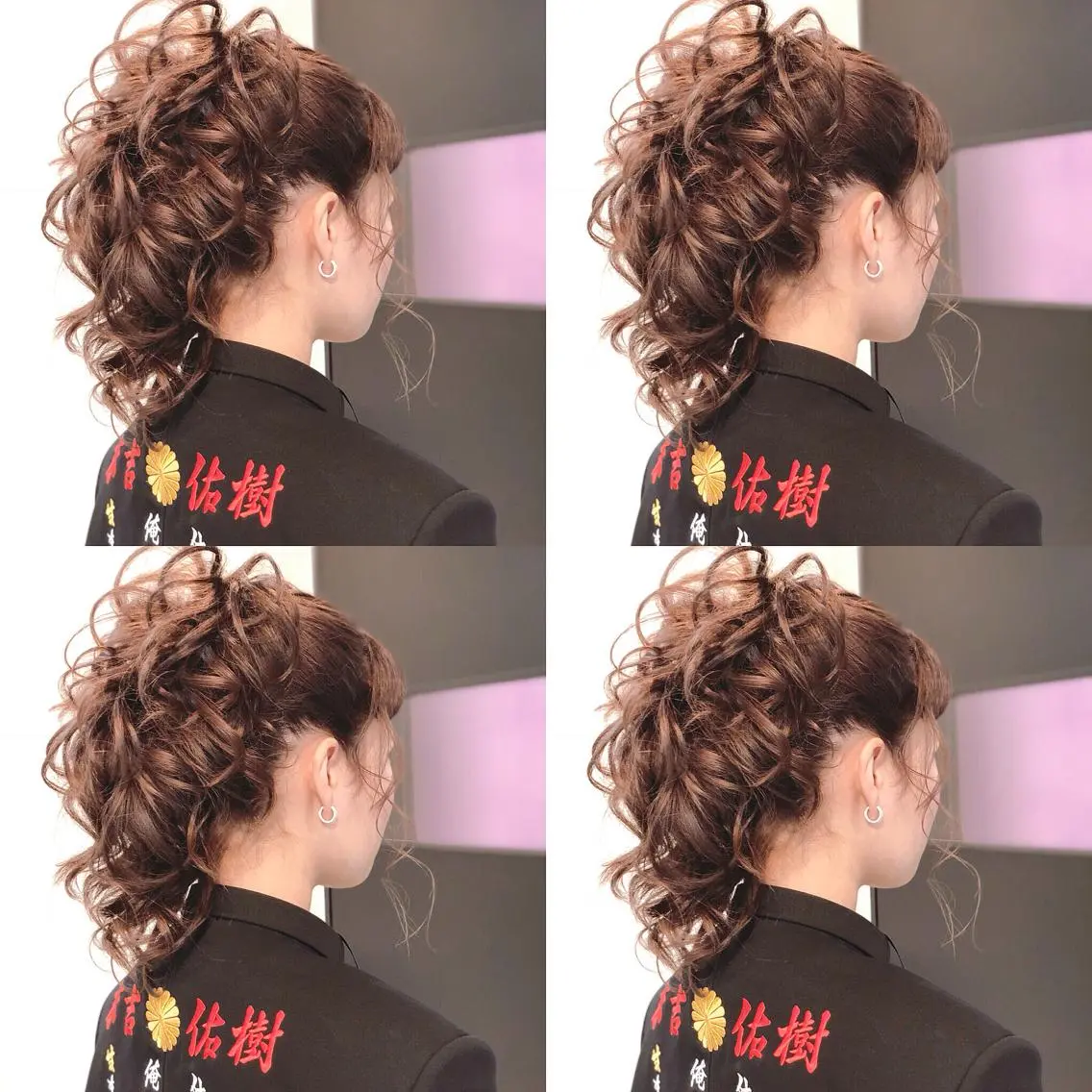 ミディアム ヘアアレンジ ポニーテール ヘアセット 🌷MAYU 🌷のヘアスタイル