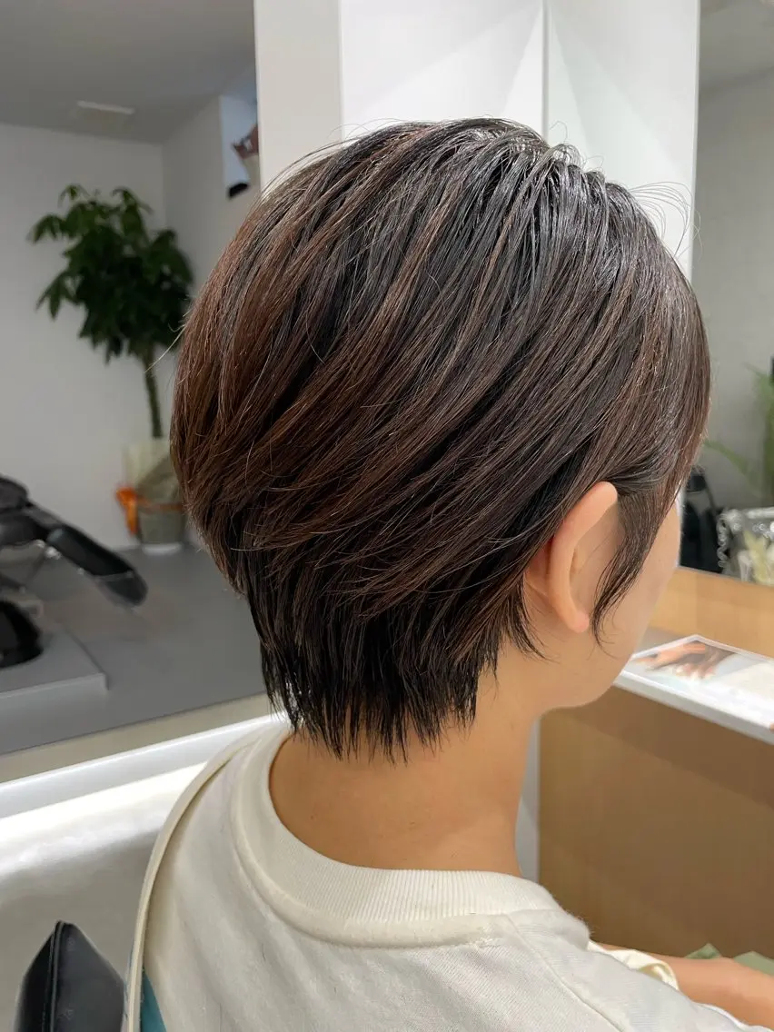 ショート カラー カット ヘアカラー トリートメント 髪質改善/茅ヶ崎 マツモト リョウのヘアスタイル