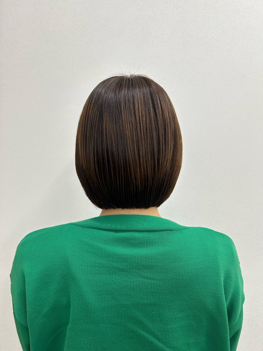 ショート カラー カット ヘアカラー トリートメント 酸性ストレート/ ボブ/暖色/リコのヘアスタイル