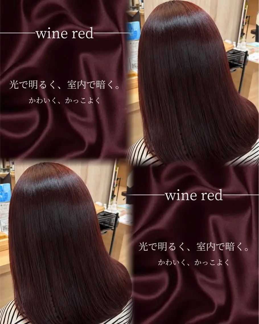 ミディアム カラー レッドカラー ヘアカラー あいら ︎︎︎︎︎ /カラーモデル募集中のヘアスタイル