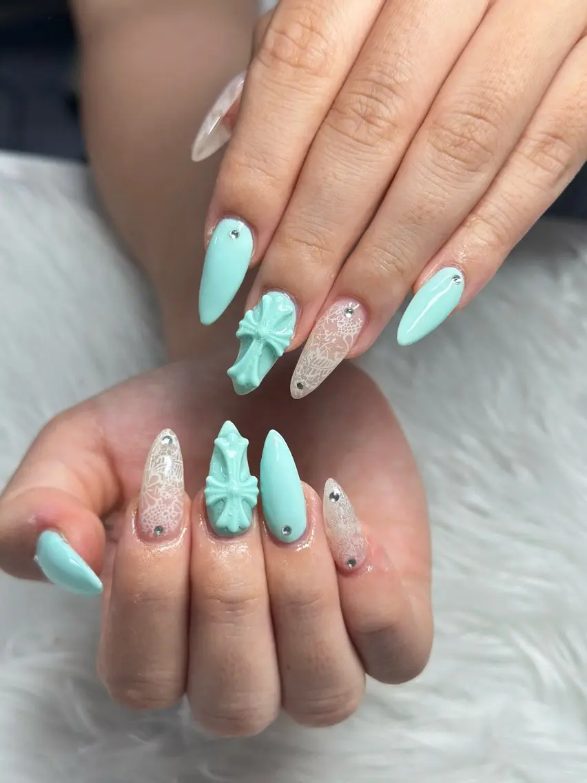 ネイル チークネイル フレンチネイル キラキラネイル 韓国ネイル マグネットネイル ハンドネイル yuuna hbabynailのネイルデザイン