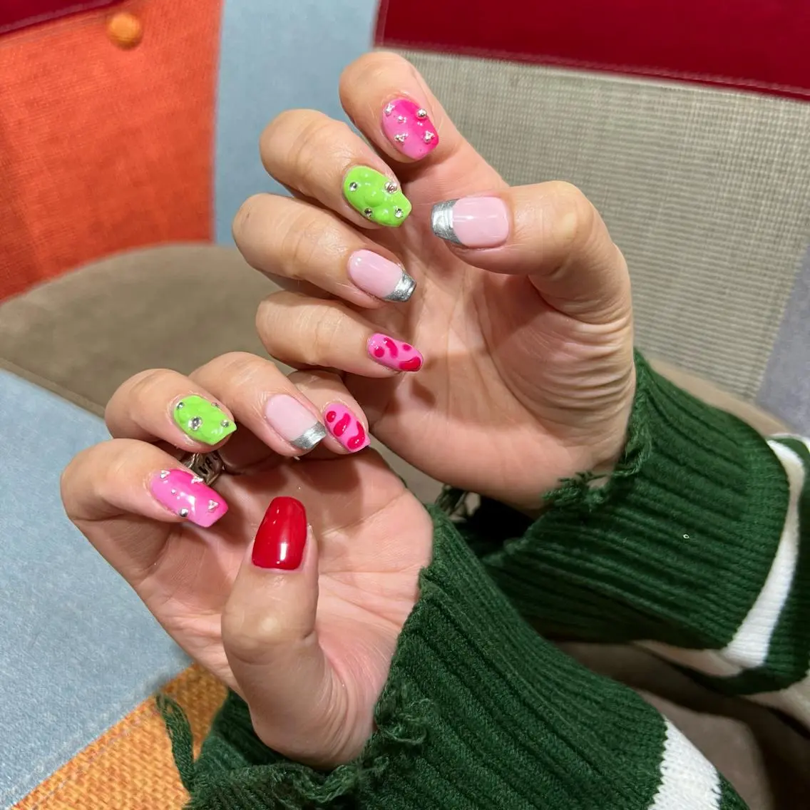 ネイル ハンドネイル 韓国🩶Y2Kネイル 💫くれはのネイルデザイン