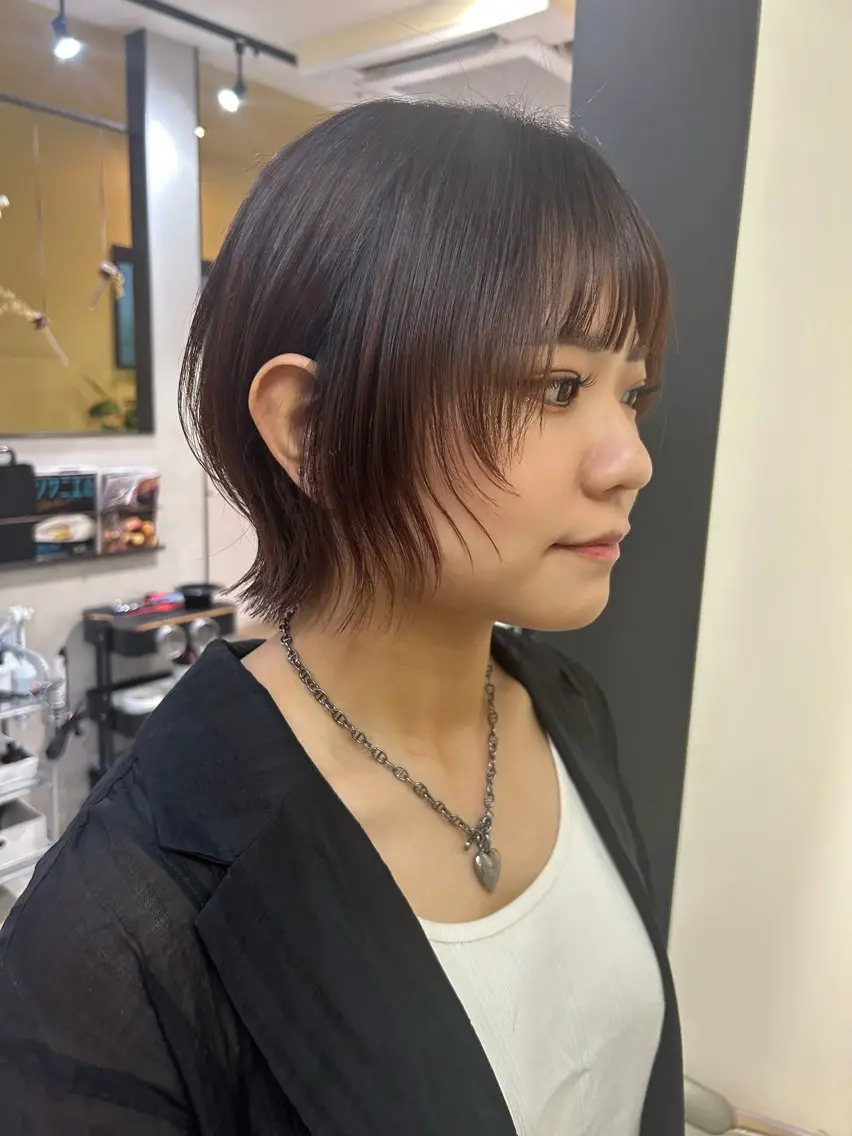 ショート ボブレイヤー ボブ レイヤーカット カット トリートメント hubhair レイヤー/透明感のヘアスタイル