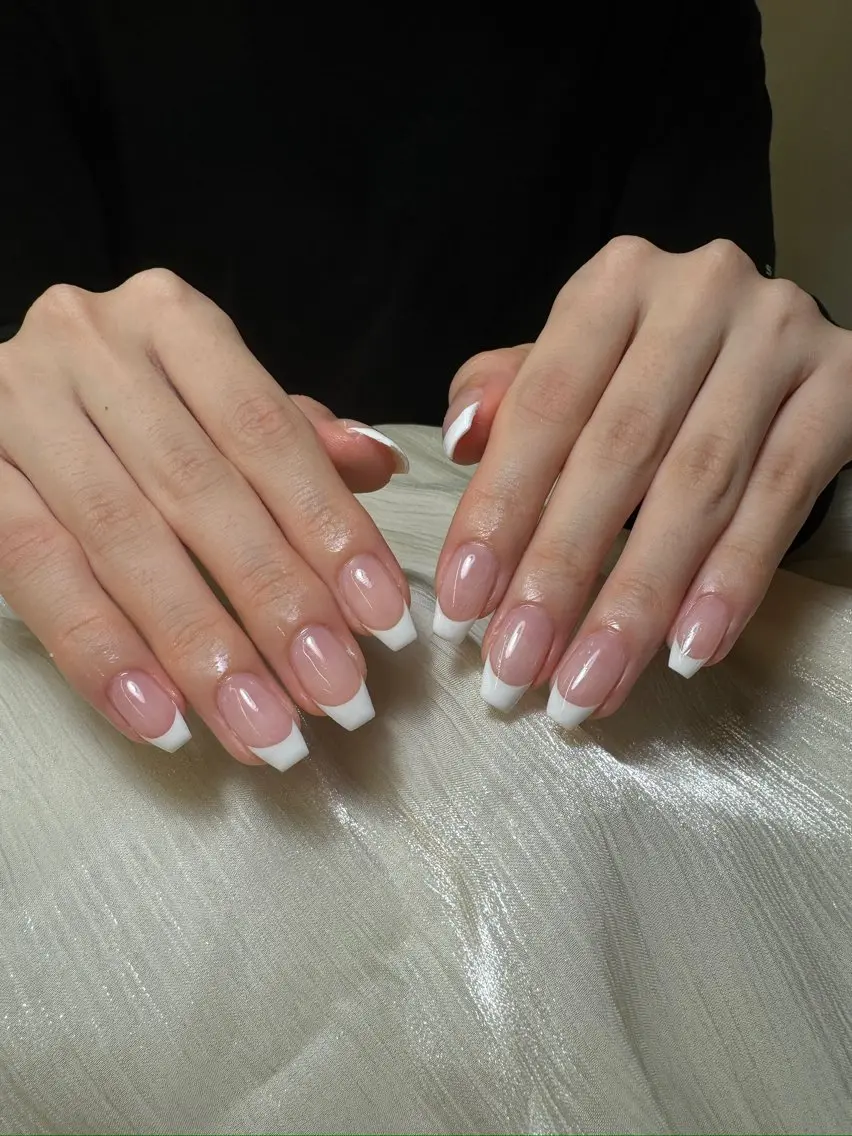 ネイル ハンドネイル ユリ🎀長さだし/ パラジェル/持ち込みのネイルデザイン