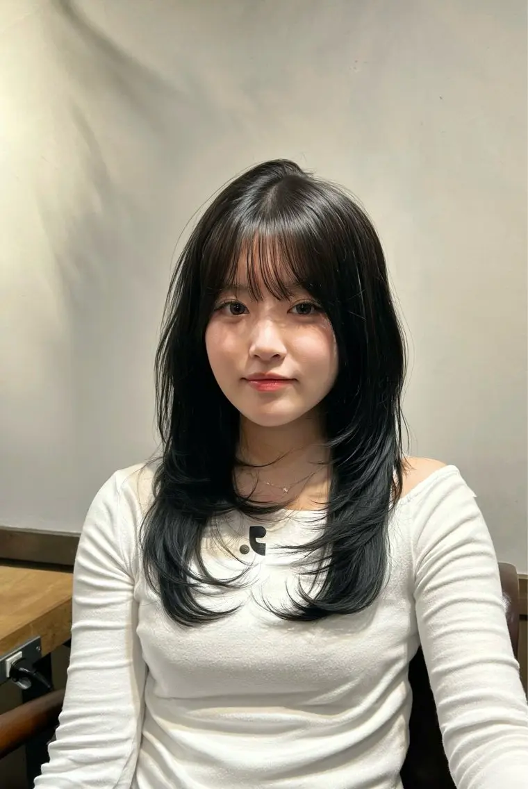 セミロング カラー ダークグレー ダークグレージュ グレージュ ハイレイヤー レイヤーカット カット ヘアカラー 🫧レイヤー／透明感 🫧Ryuseiのヘアスタイル