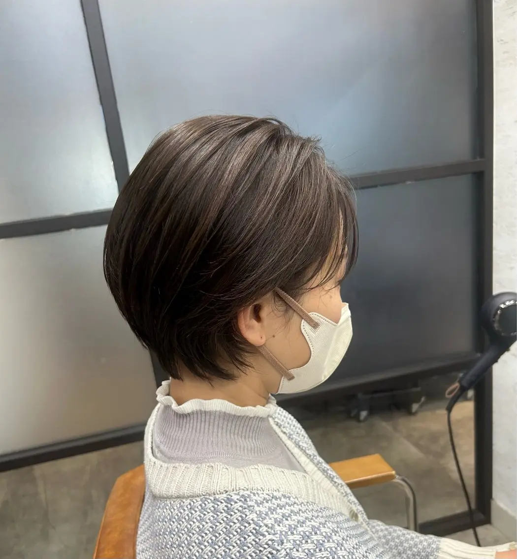 ショート カラー ベージュカラー オレンジ ショートヘア 艶カラー吉祥寺🌸 KAZUEのヘアスタイル