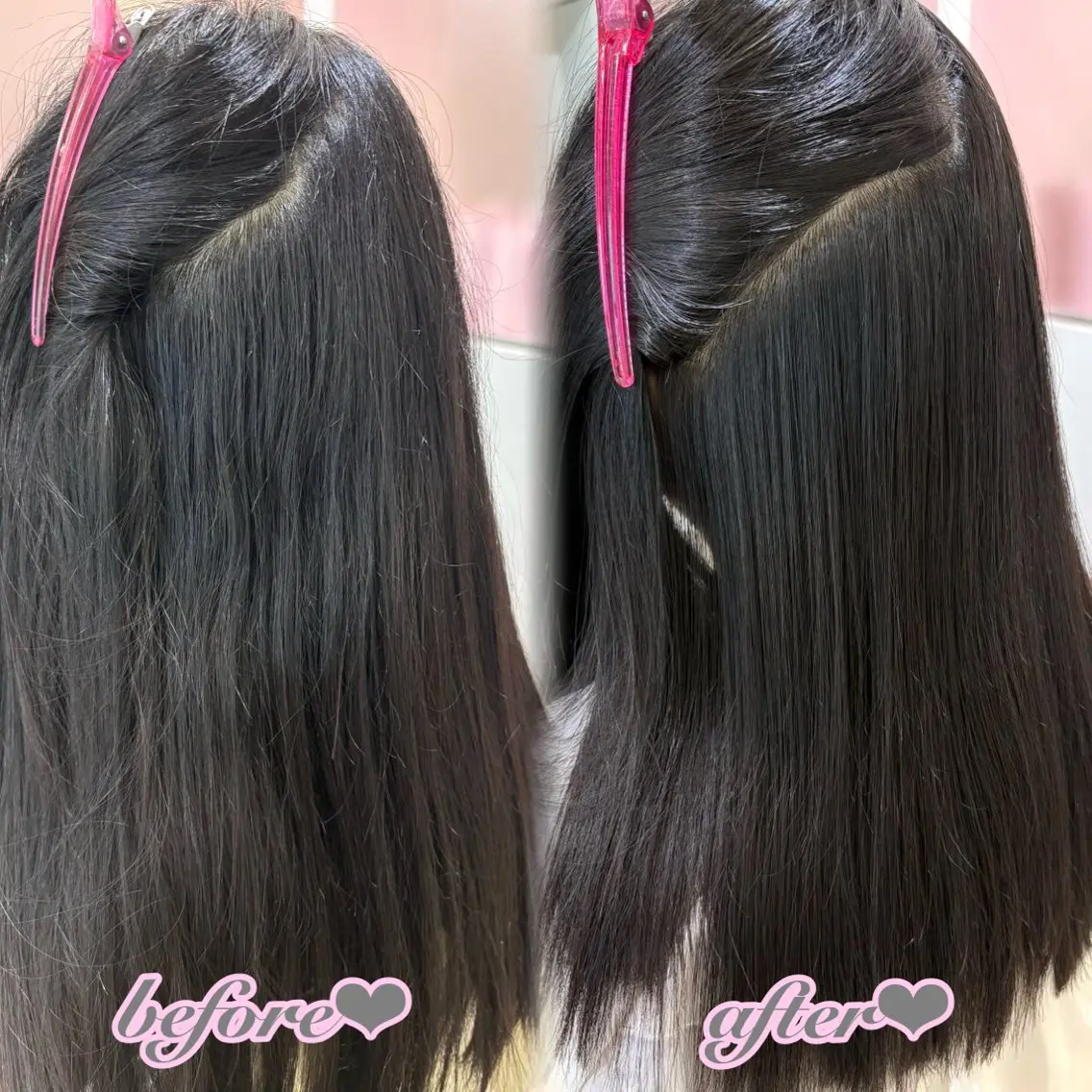 【🩵まとまりにくい髪の方🩵】ストレートパーマ【縮毛矯正】×整えカット✂️♡2step超音波TR付き💖#髪質改善の写真