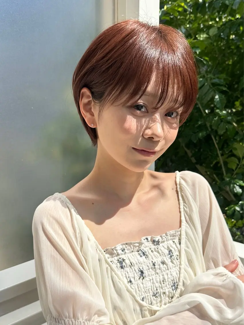 ショート カット ヘアカラー 縮毛矯正/ショート/ レイヤー/畑中正敏のヘアスタイル